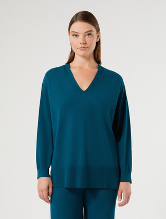 Pull en viscose stretch - PETROLE - Marina Rinaldi - 3