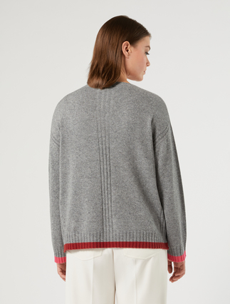 Pull en mélange de cachemire - GRIS MOYEN - Marina Rinaldi - 4
