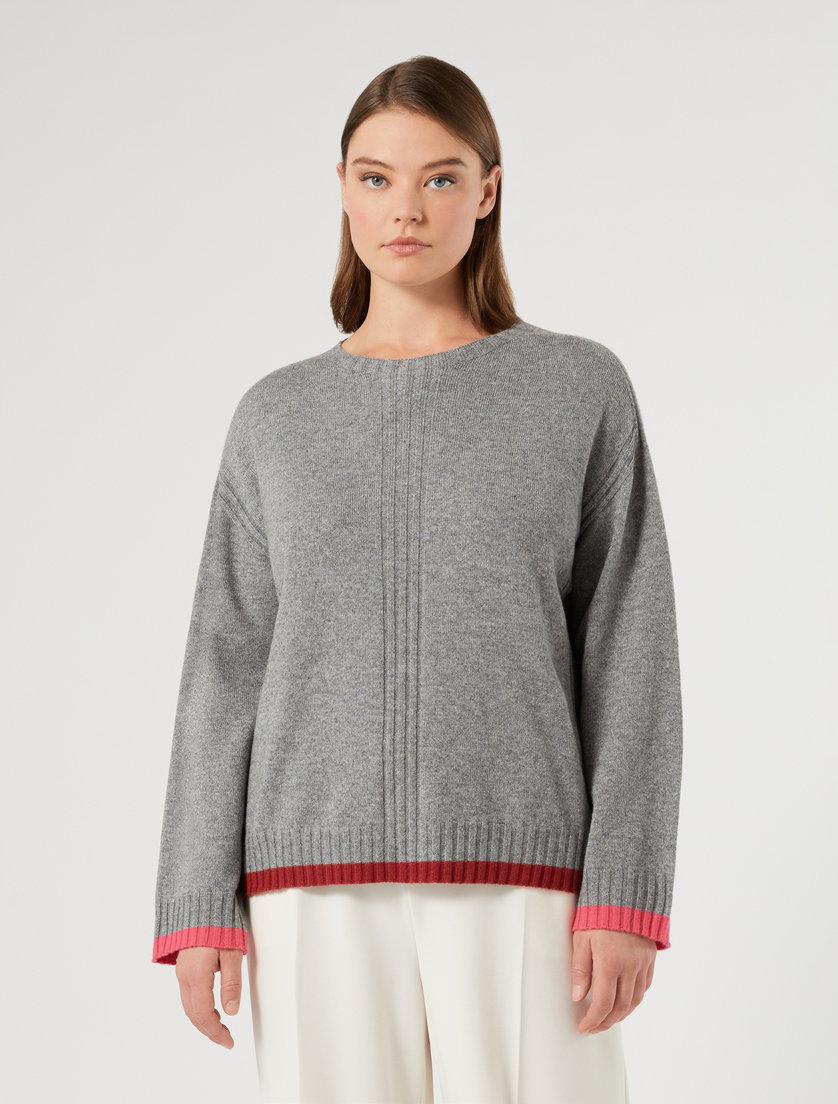 Pull en mélange de cachemire - GRIS MOYEN - Marina Rinaldi - 3