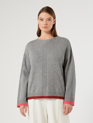 Pull en mélange de cachemire - GRIS MOYEN - Marina Rinaldi - 3