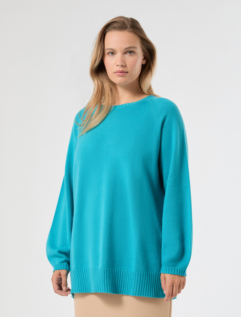 Maglia in misto cachemire - TURCHESE - Marina Rinaldi - 3