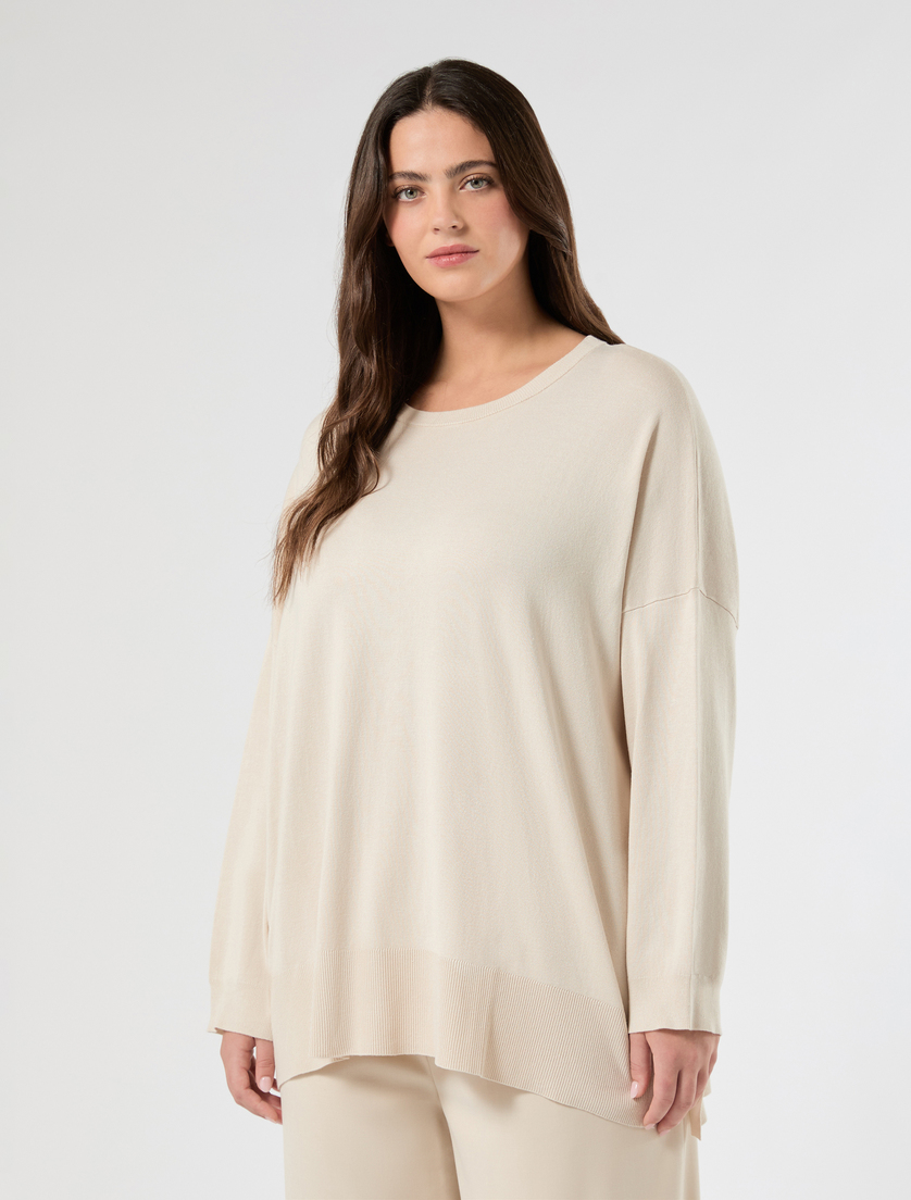 Oversized viscose-blend sweater - ICE - Marina Rinaldi - 3