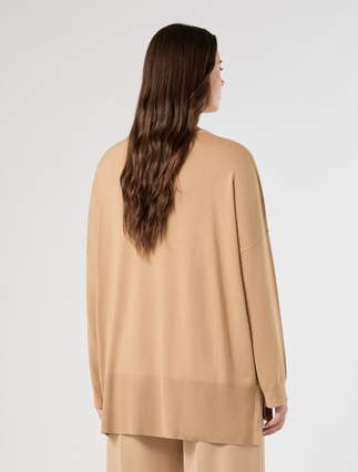 Oversized viscose-blend sweater - CAMEL - Marina Rinaldi - 4