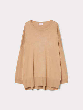 Oversized viscose-blend sweater - CAMEL - Marina Rinaldi - 1