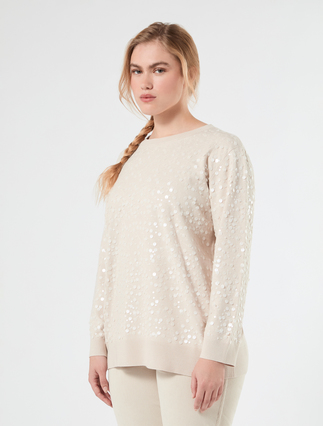 Sequinned viscose sweater - ALBINO