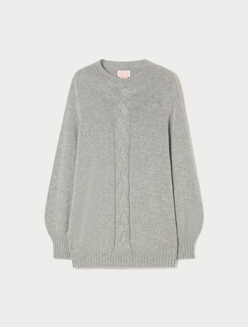 Wool and cashmere sweater - LIGHT GREY - Marina Rinaldi