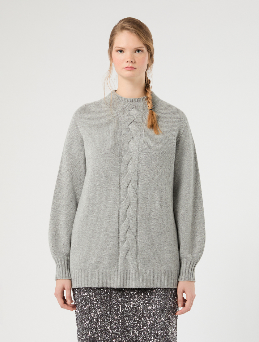 Wool and cashmere sweater - LIGHT GREY - Marina Rinaldi - 3