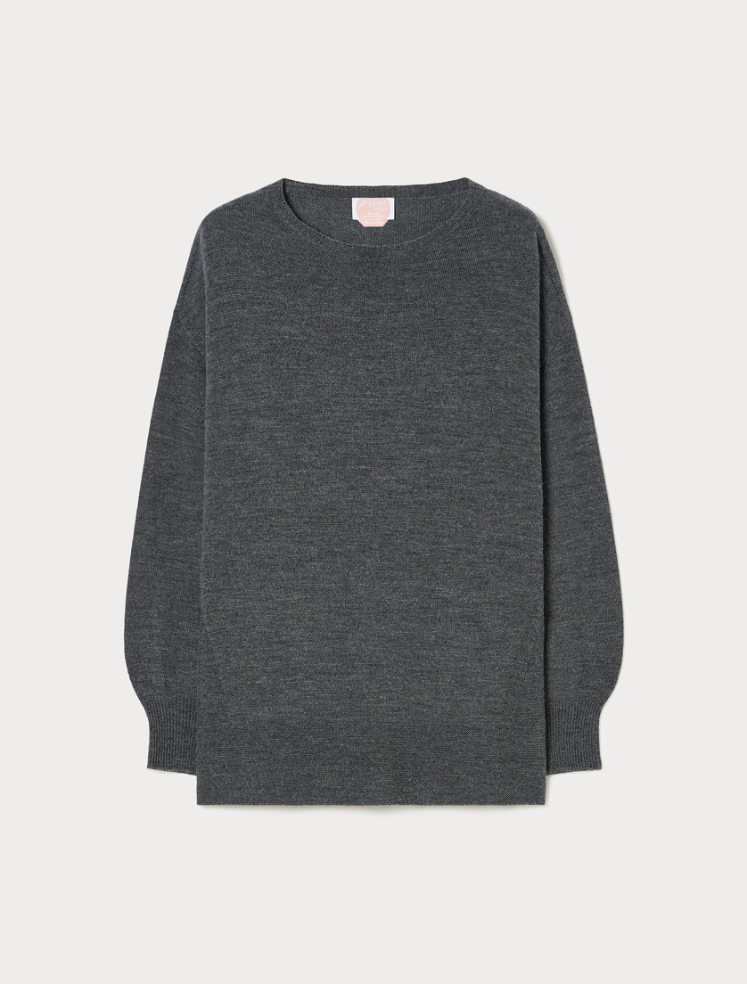 Wool-blend sweater - DARK GREY - Marina Rinaldi