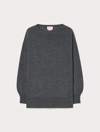 Wool-blend sweater - DARK GREY - Marina Rinaldi - 1