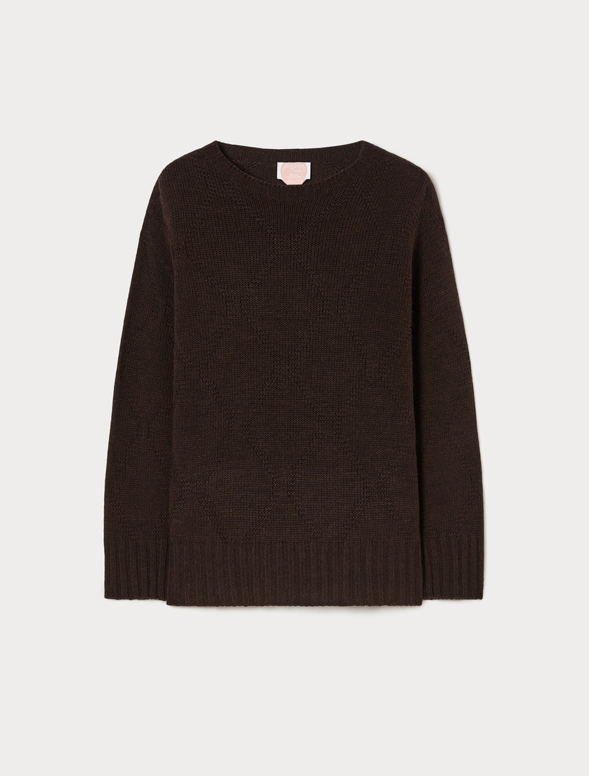 Wool and alpaca sweater - COCOA - Marina Rinaldi