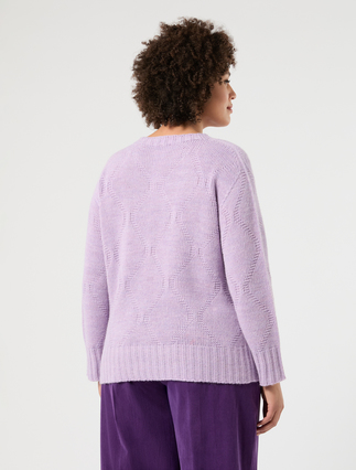 Wool and alpaca sweater - LILAC - Marina Rinaldi - 4