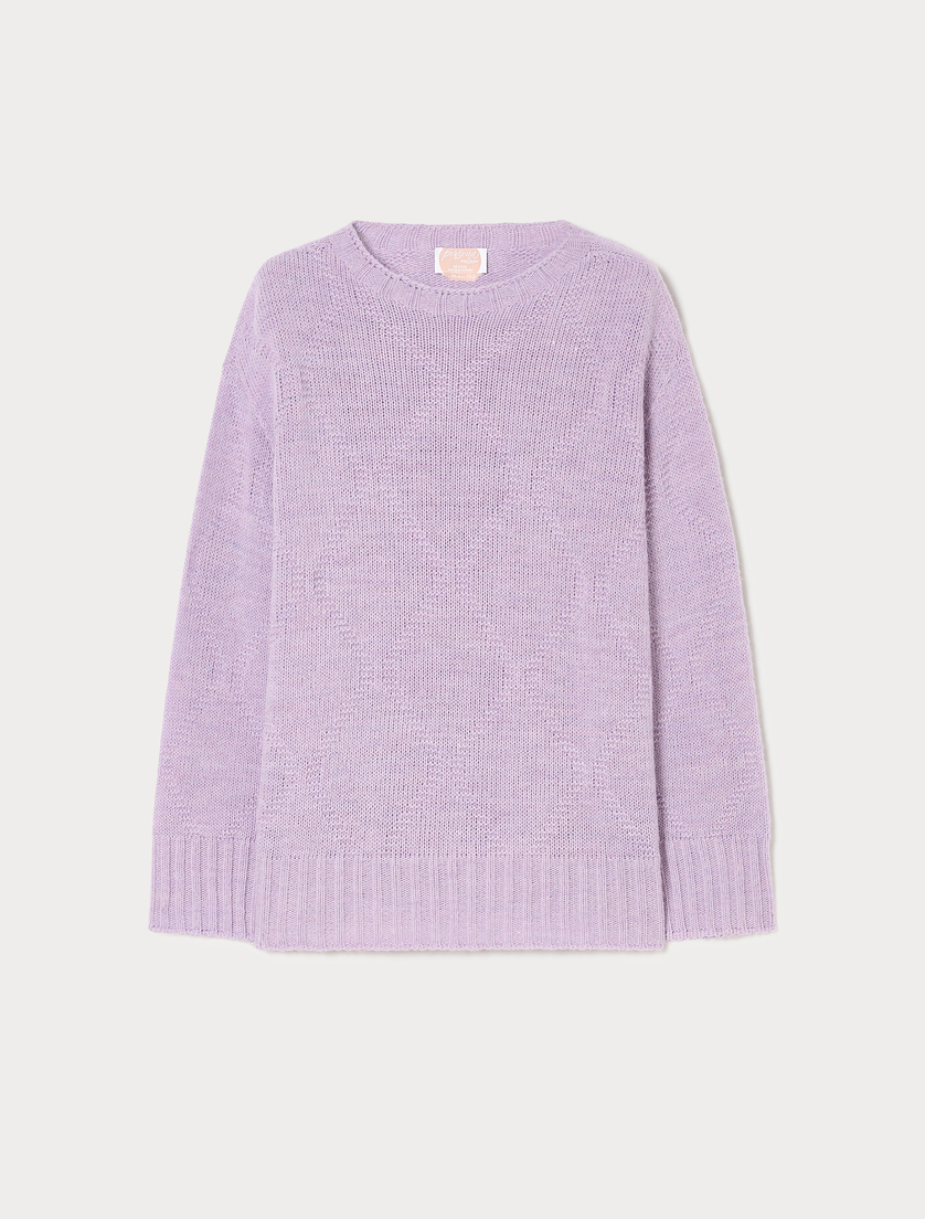 Wool and alpaca sweater - LILAC - Marina Rinaldi
