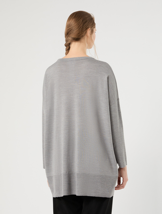 Wool-blend sweater - LIGHT GREY - Marina Rinaldi - 4