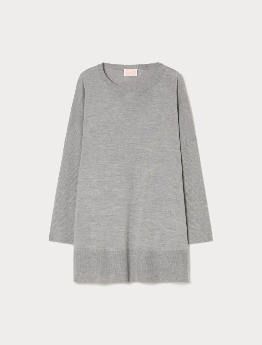 Wool-blend sweater - LIGHT GREY - Marina Rinaldi