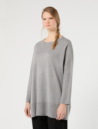 Wool-blend sweater - LIGHT GREY - Marina Rinaldi - 3