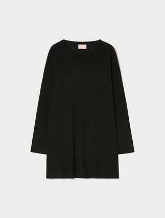 Wool-blend sweater - BLACK - Marina Rinaldi - 1