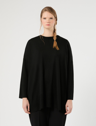 Wool-blend sweater - BLACK