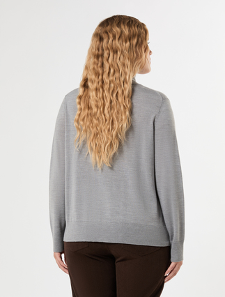 Maglia in misto lana - GRIGIO CHIARO - Marina Rinaldi - 4