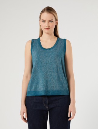 Lurex-adorned viscose cardigan and top - OIL - Marina Rinaldi - 5