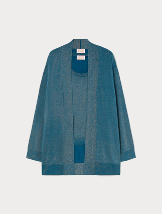 Lurex-adorned viscose cardigan and top - OIL - Marina Rinaldi - 1
