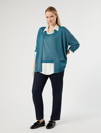 Lurex-adorned viscose cardigan and top - OIL - Marina Rinaldi - 2