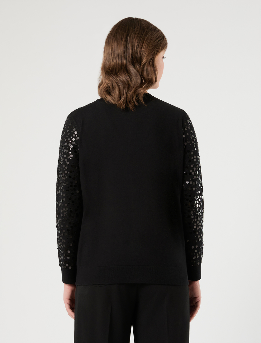 Viscose cardigan and vest top - BLACK - Marina Rinaldi - 4