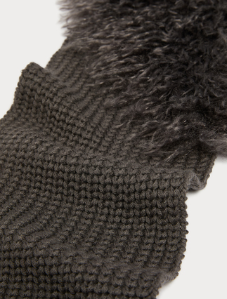 Knit beanie and scarf - MEDIUM GREY - Marina Rinaldi - 4