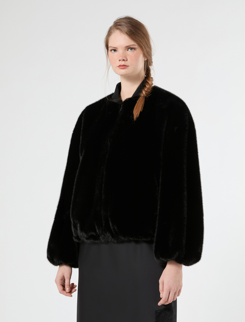 Reversible bomber jacket - BLACK - Marina Rinaldi - 5