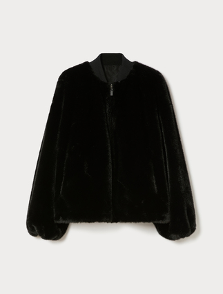 Reversible bomber jacket - BLACK - Marina Rinaldi - 1