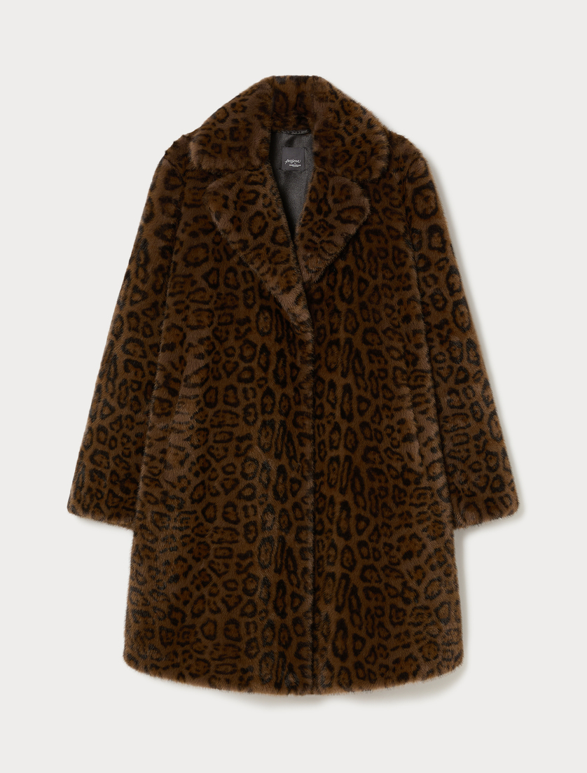 Fluffy-textured coat - COCOA - Marina Rinaldi