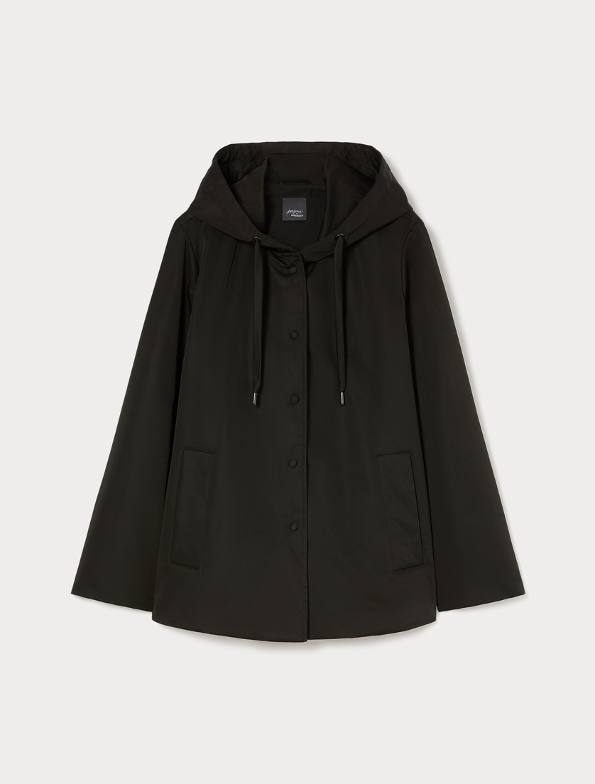 Water-repellent twill padded jacket - BLACK - Marina Rinaldi