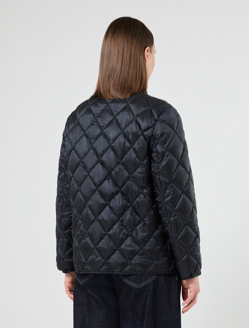 Iridescent nylon canvas padded jacket - MIDNIGHTBLUE - Marina Rinaldi - 4