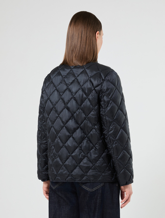 Iridescent nylon canvas padded jacket - MIDNIGHTBLUE - Marina Rinaldi - 4