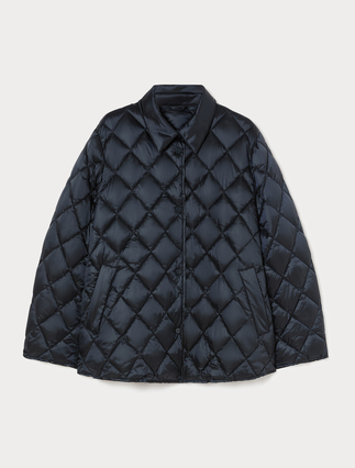 Iridescent nylon canvas padded jacket - Marina Rinaldi