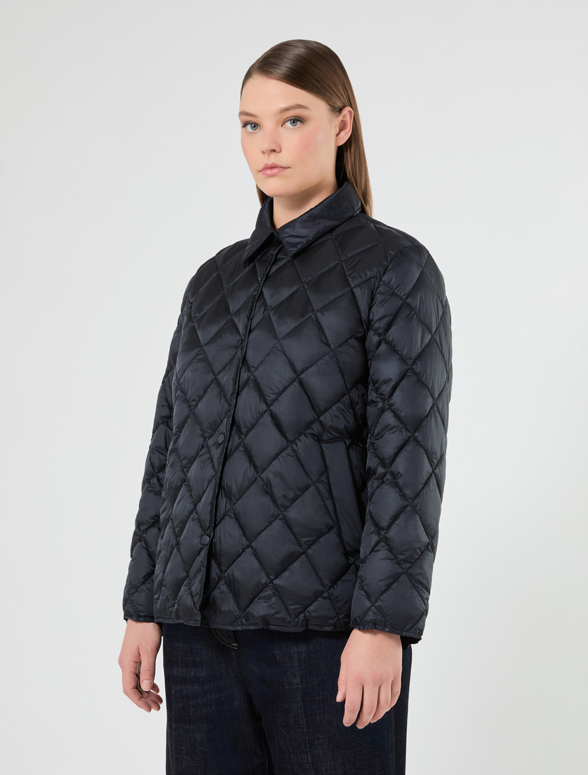 Iridescent nylon canvas padded jacket - MIDNIGHTBLUE - Marina Rinaldi - 3