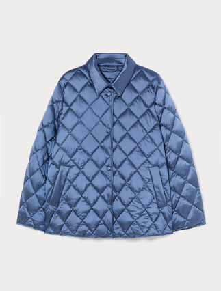 Iridescent nylon canvas padded jacket - Marina Rinaldi