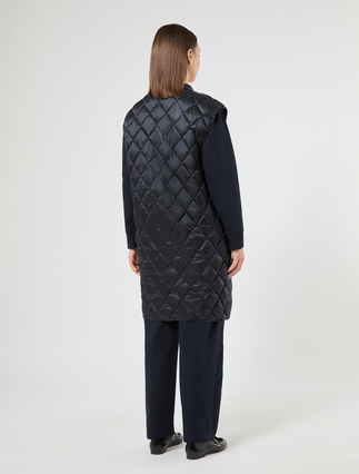Iridescent nylon canvas padded jacket - MIDNIGHTBLUE - Marina Rinaldi - 6