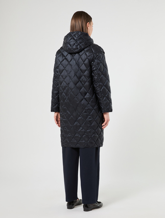 Iridescent nylon canvas padded jacket - MIDNIGHTBLUE - Marina Rinaldi - 4