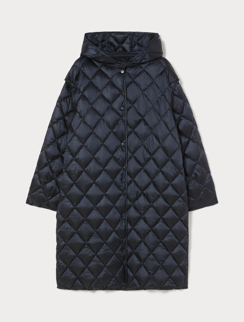 Iridescent nylon canvas padded jacket - MIDNIGHTBLUE - Marina Rinaldi