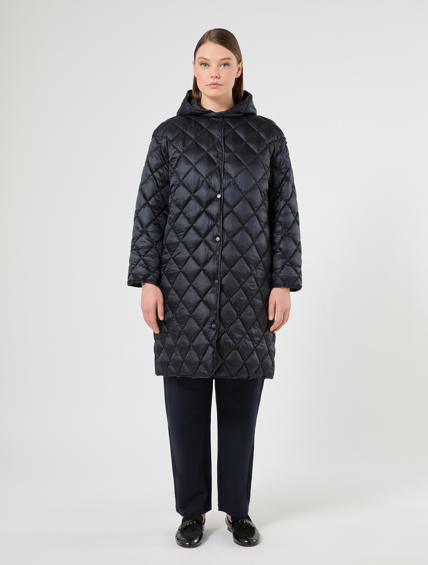 Iridescent nylon canvas padded jacket - MIDNIGHTBLUE - Marina Rinaldi - 3