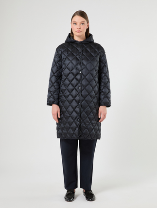 Iridescent nylon canvas padded jacket - MIDNIGHTBLUE - Marina Rinaldi - 3