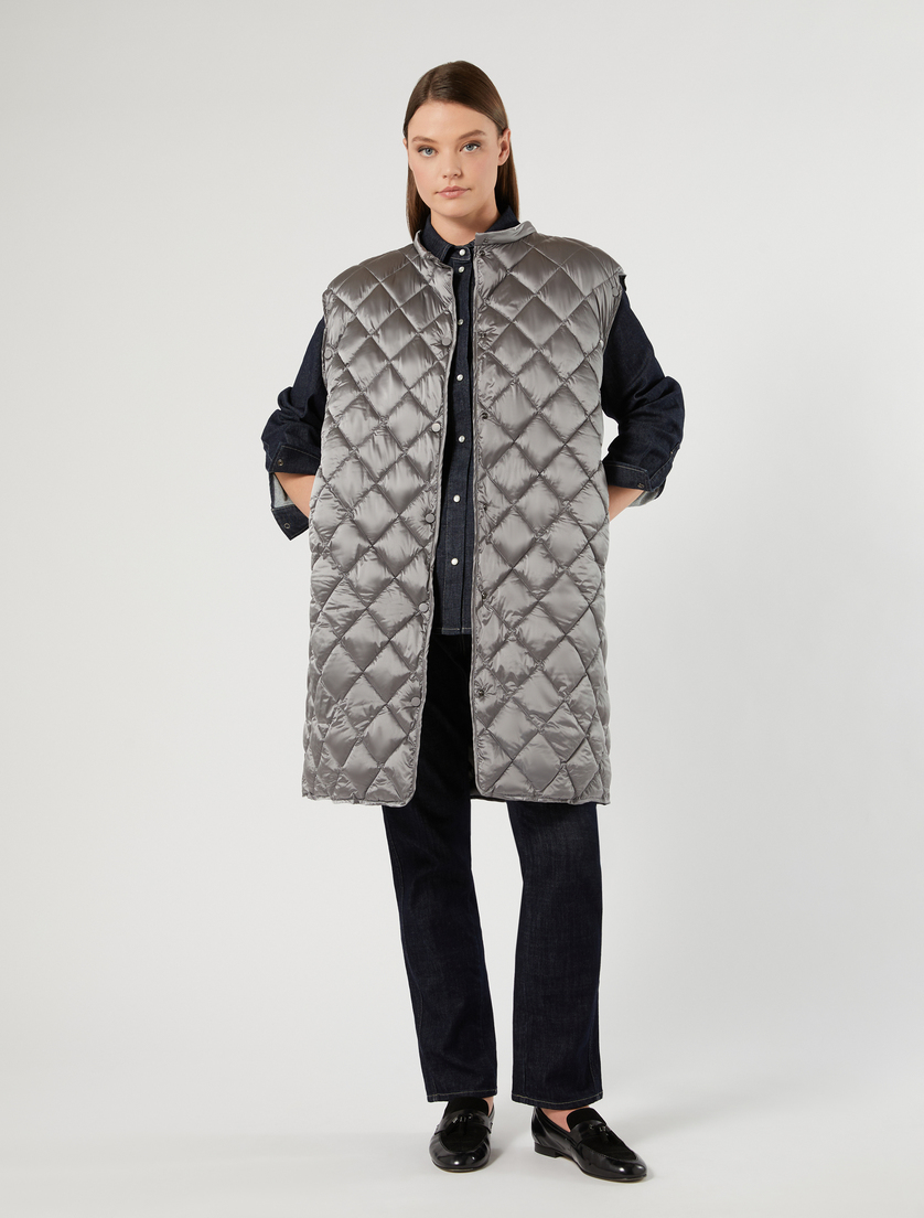 Iridescent nylon canvas padded jacket - Marina Rinaldi