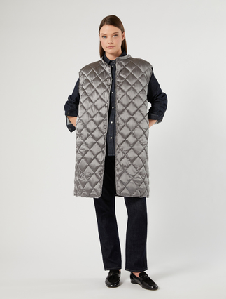 Iridescent nylon canvas padded jacket - Marina Rinaldi