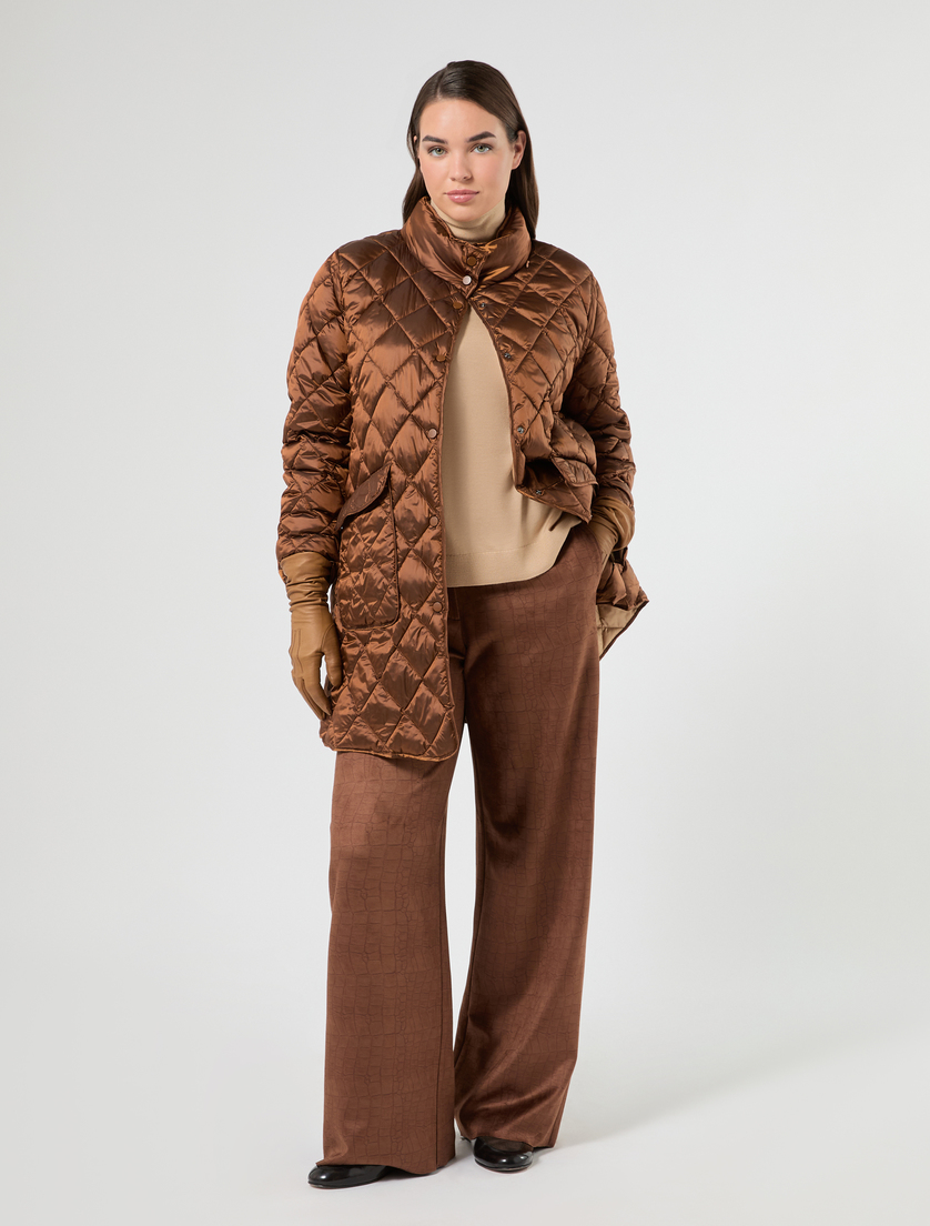 Iridescent nylon canvas padded jacket - Marina Rinaldi