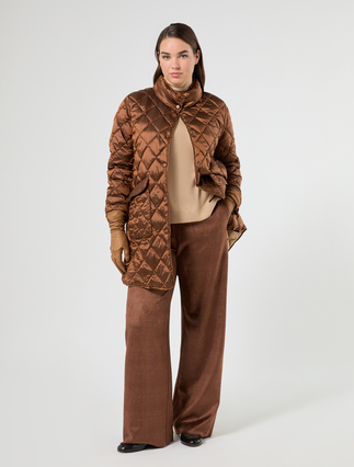 Iridescent nylon canvas padded jacket - Marina Rinaldi