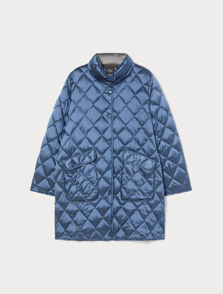 Iridescent nylon canvas padded jacket - Marina Rinaldi