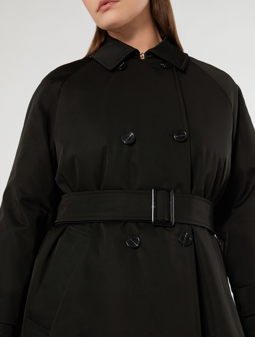 Trench imbottito in twill antigoccia - NERO - Marina Rinaldi - 5