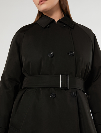 Trench imbottito in twill antigoccia - NERO - Marina Rinaldi - 5