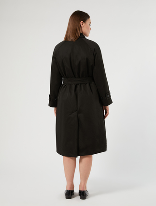 Trench imbottito in twill antigoccia - NERO - Marina Rinaldi - 4
