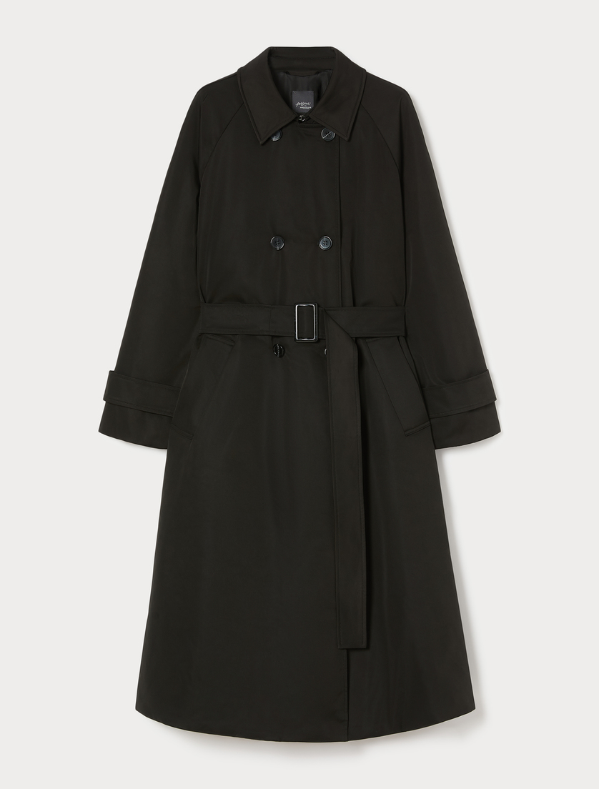 Trench imbottito in twill antigoccia - NERO - Marina Rinaldi
